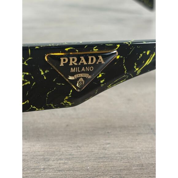 Prada Symbole Geometric Sunglasses- 50mm- SPR 14Z-F- Box Case- Cloth- NEW Authen - Picture 5 of 8